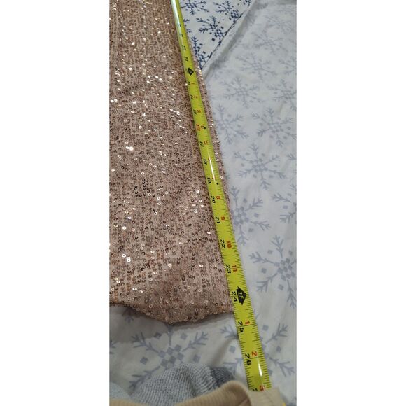 Saints and Hearts Blazer Dress Pink w Gold Sequins NWT Size L - Picture 12 of 15